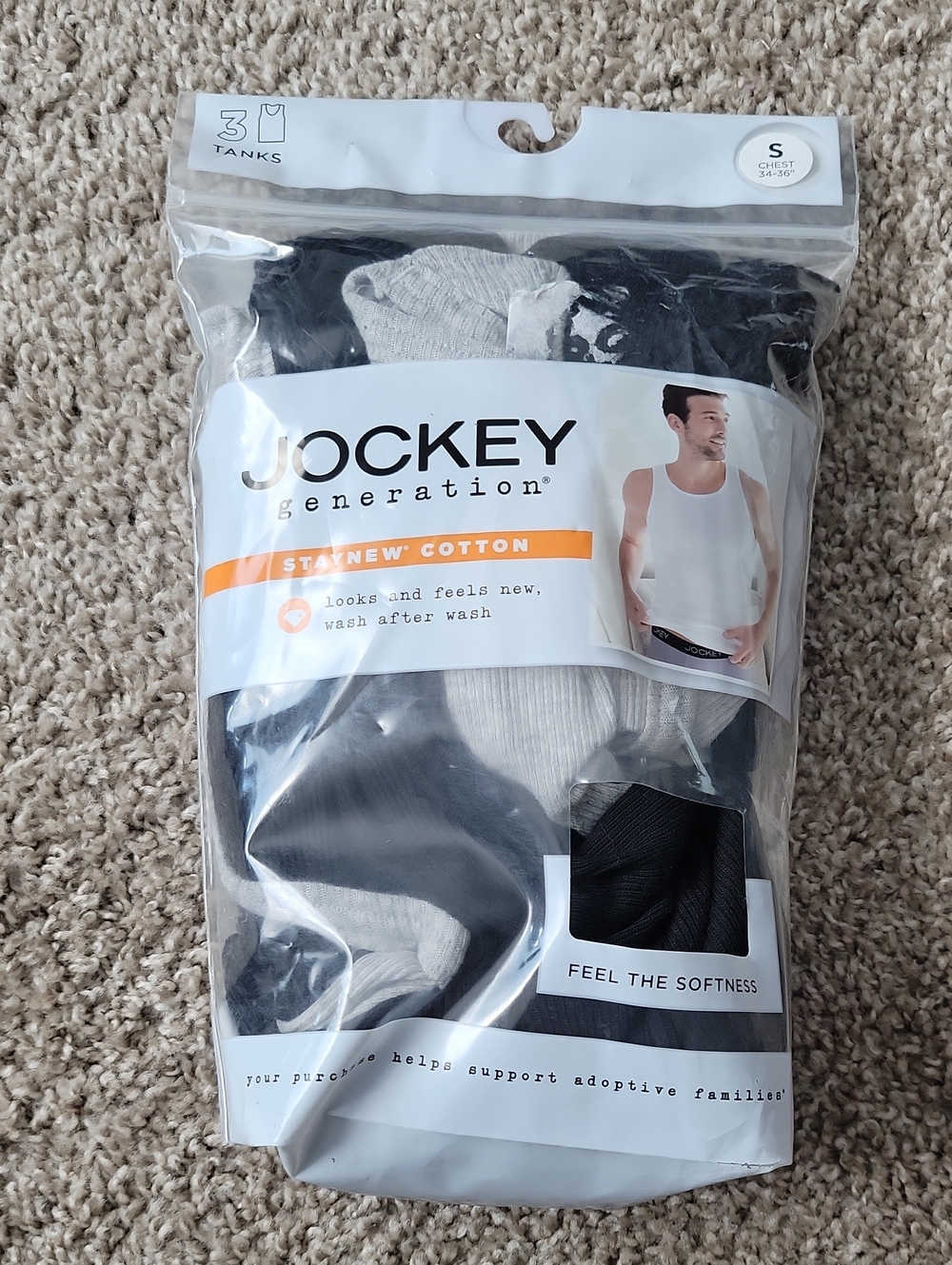Jockey Generation Men’s Tank Top 3-Pack — Black & Gray
